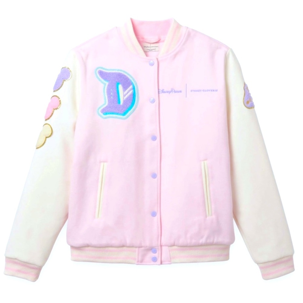 Disneyland Stoney Clover Lane Varsity Jacket Women Pink NWT